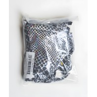 Iridescent Snake Print Set Black/Silver O/S