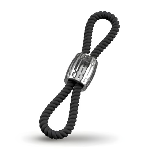 Rebel Two Loop Heavy Rope Cock Lasso - Black