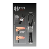 Rebel Heavy Rope Cock Lasso - Black