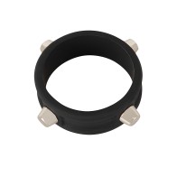 Rebel Cock Ring w/Studs - Black