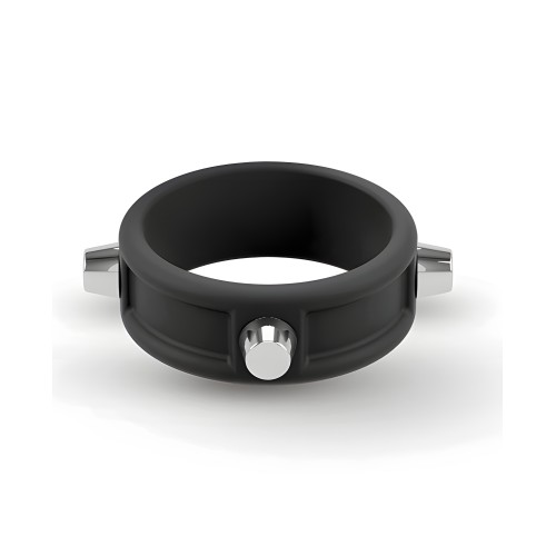 Rebel Cock Ring w/Studs - Black