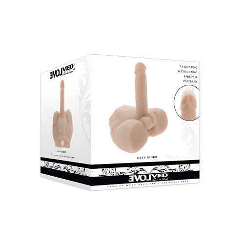 Evolved Easy Rider - Thrusting Dildo - Light