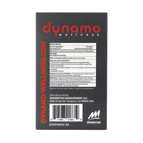Dynamo Wellness Delay Wipe 4% - 36 Pack