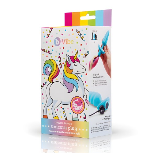 b-Vibe Unicorn Tail Vibrating Butt Plug - Special Edition