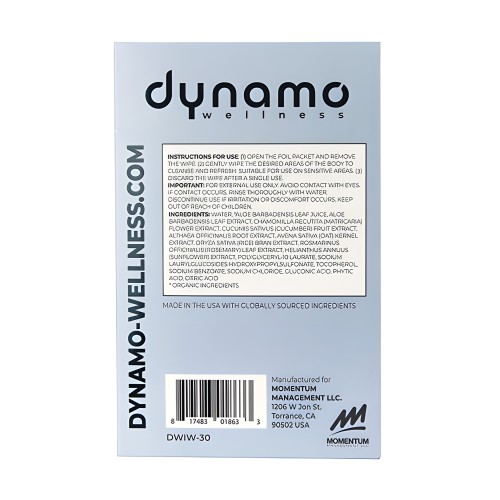 Toallitas Corporales Íntimas Dynamo Wellness - Paquete de 30