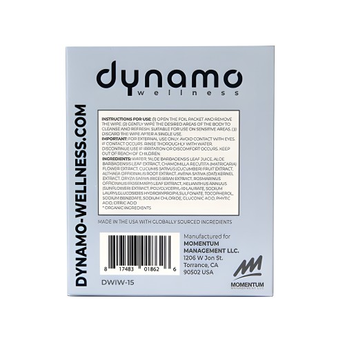 Dynamo Wellness Intimate Body Wipe - 15 Pack