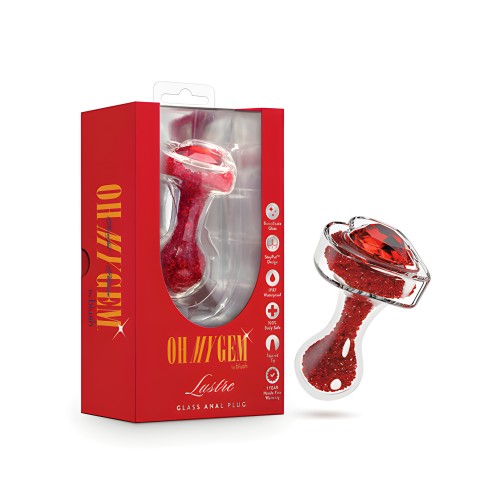 Oh My Gem Lustre - Red Anal Plug