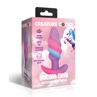 Unicorn Swirl Silicone Butt Plug