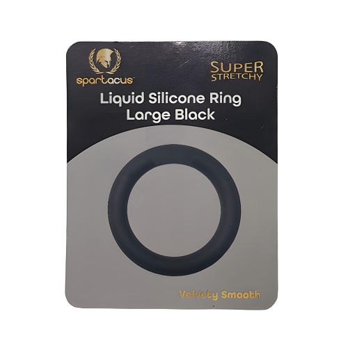 Spartacus Liquid Silicone Cock Ring Large Black