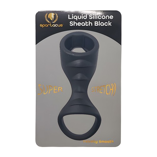 Spartacus Liquid Silicone Cock and Ball Sheath - Black