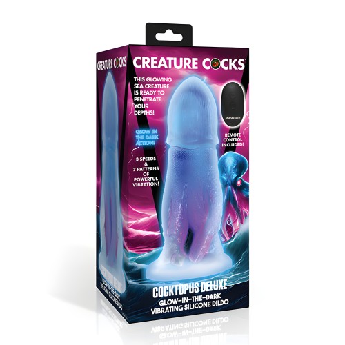 Dildo Cocktopus Deluxe que Brilla en la Oscuridad