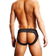 Prowler Lace Open Back Brief - Black SM