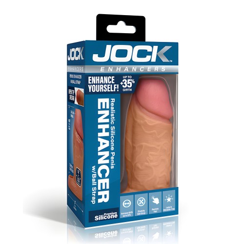 Funda de Extensión de Pene de Silicona Jock - Mediana