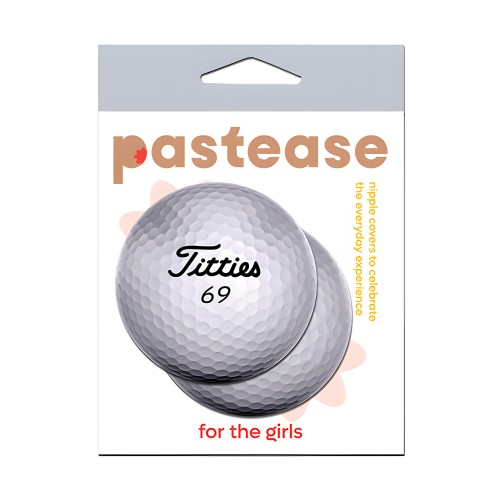 Pastease Titties Golf Ball Pasties - Negro/Blanco O/S