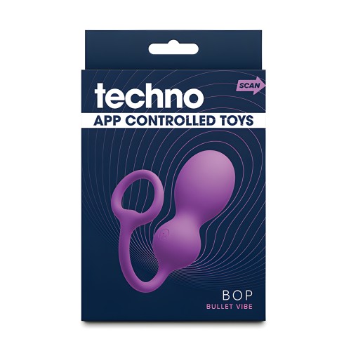 Plug Anal Techno Bop con Anillo - Violeta