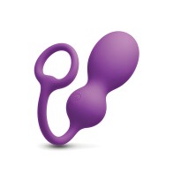 Techno Bop Butt Plug w/Cock Ring - Violet