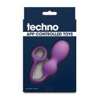 Techno Bop Butt Plug w/Cock Ring - Violet