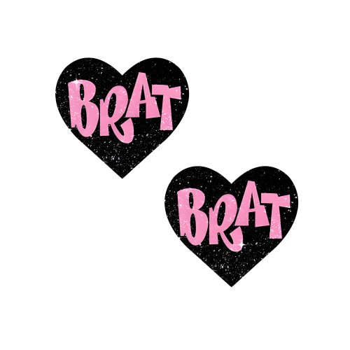 Neva Nude Brat Glitter Heart Pasties