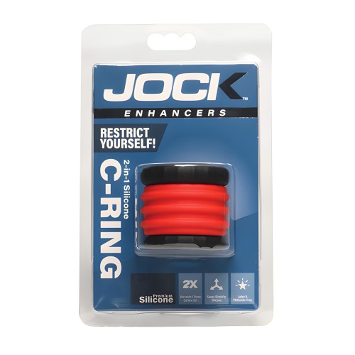 Anillo de Silicona 2-en-1 Jock Curve Toys - Rojo