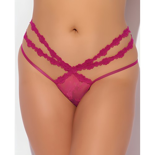 Yvone Tanga Rosa con Espalda Abierta - 1X/2X