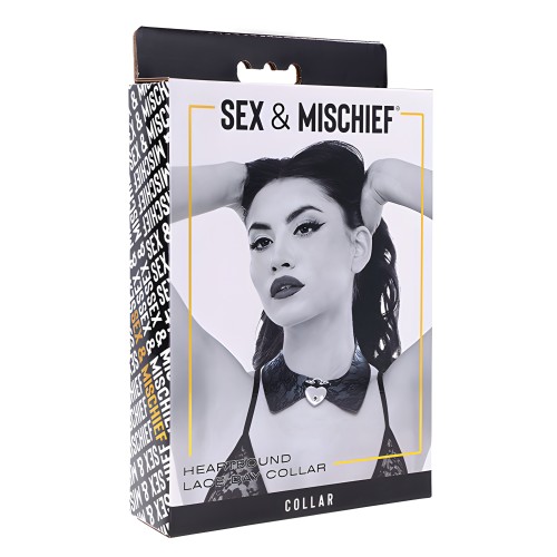 Sex & Mischief Heartbound Lace Day Collar