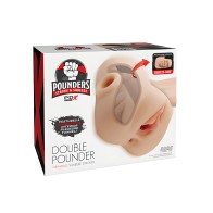 PDX Plus Doble Pounder Estimulador Vibrante - Claro