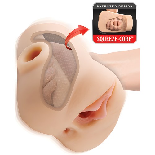 PDX Plus Doble Pounder Estimulador Vibrante - Claro