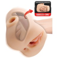 PDX Plus Doble Pounder Estimulador Vibrante - Claro