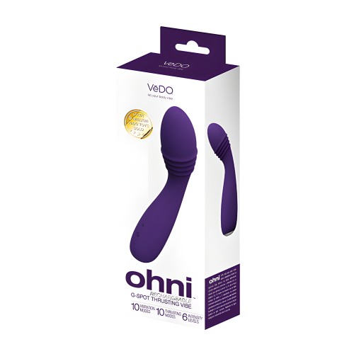 Vibrador de G-Spot Recargable VeDO Ohni - Púrpura