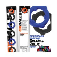 Oxballs Gearheads 5 Pack Spinner Rings - Blue/Black