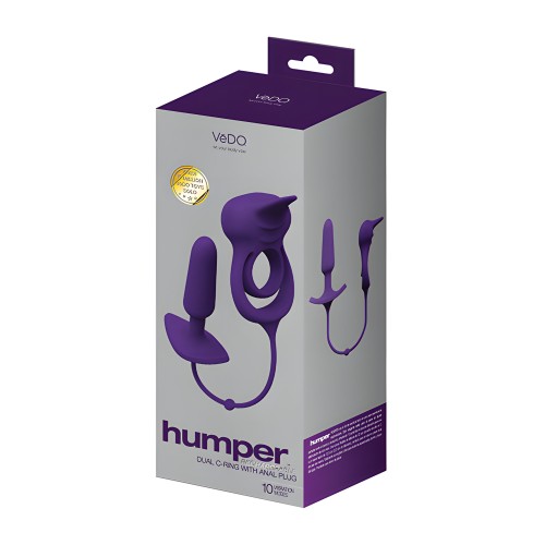 VeDO Humper Dual C-Ring with Anal Plug - Purple