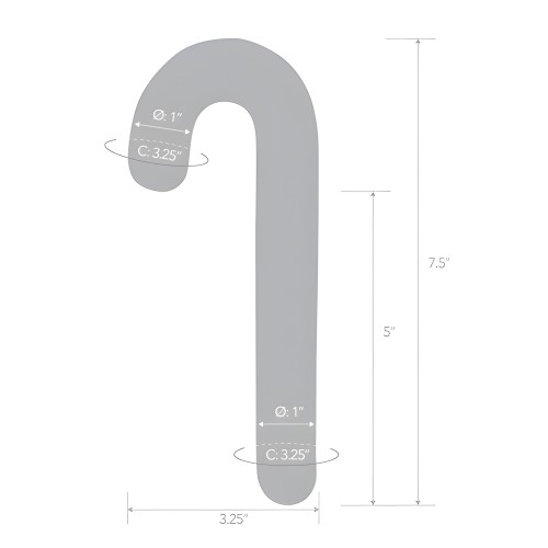 Glas Candy Cane Dream Dildo - 7.5"
