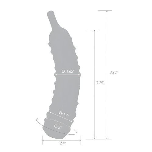 Glas 8.25" Dildo Caressing Cucumber