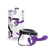 Lock-In Dual-Ended Vibrating Strap-On & Harness Set