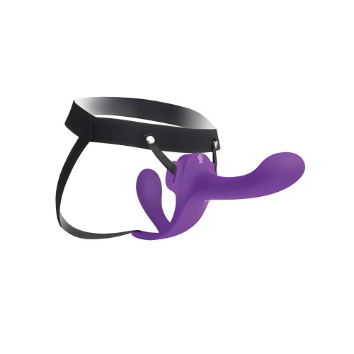 Lock-In Dual-Ended Vibrating Strap-On & Harness Set