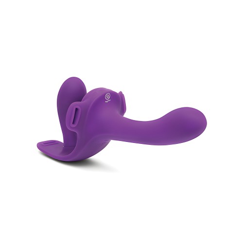 Lock-In Dual-Ended Vibrating Strap-On & Harness Set