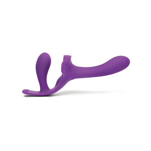 Lock-In Dual-Ended Vibrating Strap-On & Harness Set