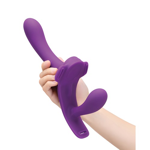 Lock-In Dual-Ended Vibrating Strap-On & Harness Set