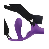 Lock-In Dual-Ended Vibrating Strap-On & Harness Set