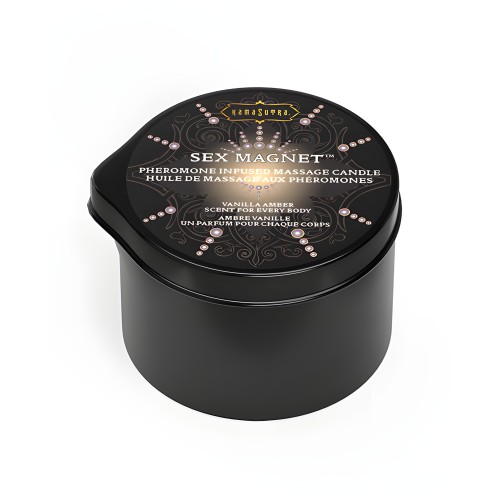 Vela Kama Sutra Sex Magnet con Vertedor - Ámbar de Vainilla-2 oz
