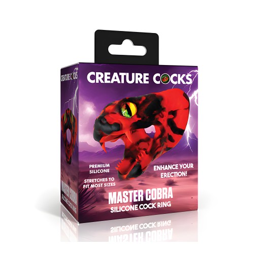 Creature Cocks Master Cobra Silicone Cock Ring - Red