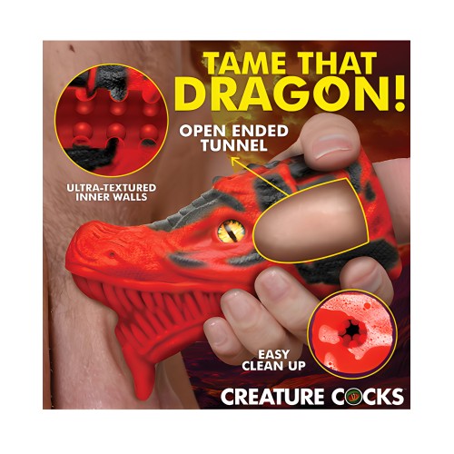 Creature Cocks Dragon Tamer Silicone Stroker - Red