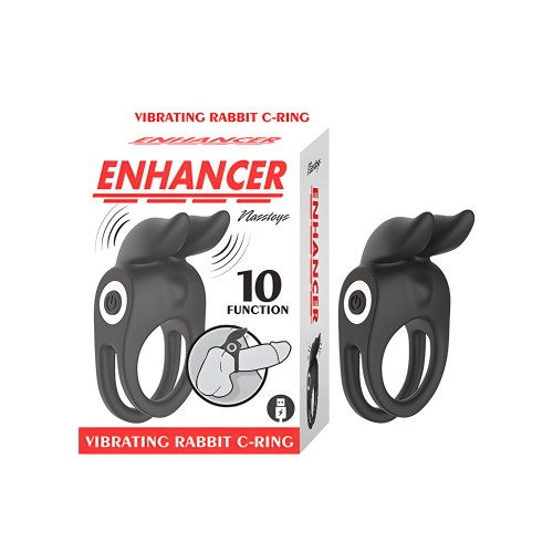 Enhancer Anillo Vibrador Conejito - Negro