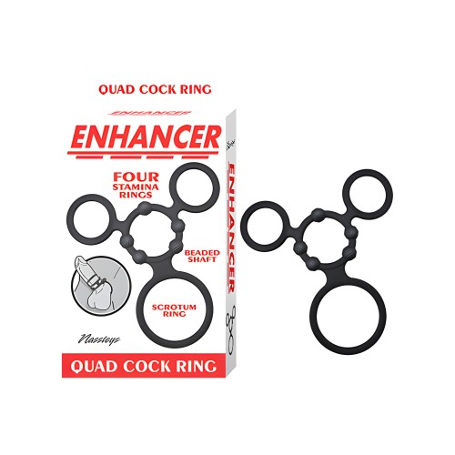 Anillo para Pene Quad Enhancer Negro