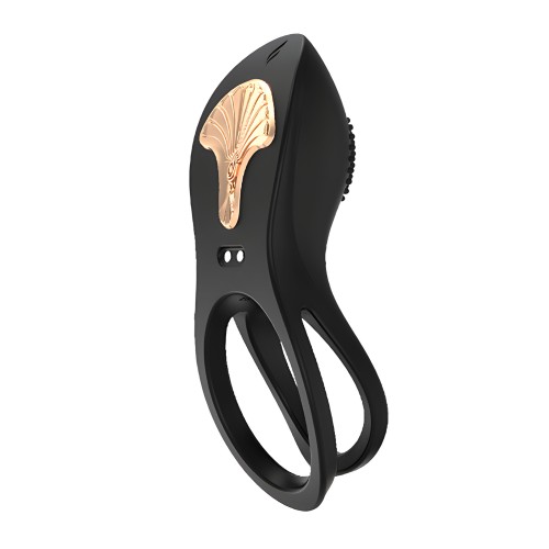 Gold Glam Cock Ring - Black