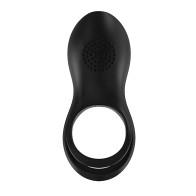 Gold Glam Cock Ring - Black