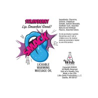 Smack Lickable Warming Massage Oil - Strawberry