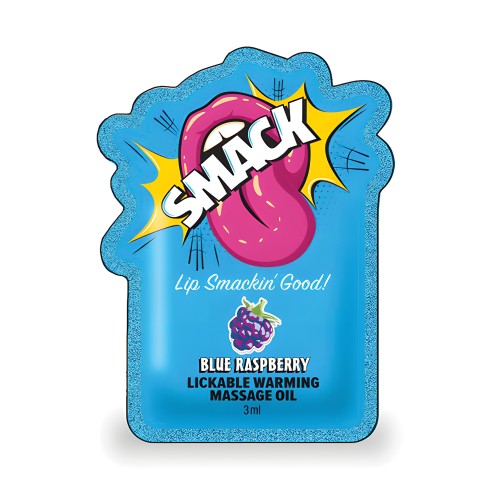 Aceite de Masaje Calentable Lickable Smack - Frambuesa Azul 3 ml