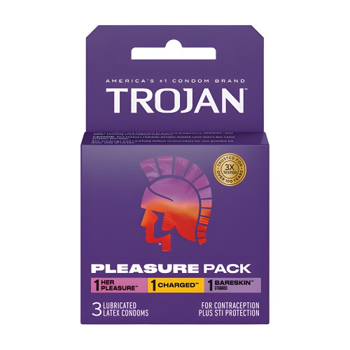 Condones Trojan Pleasure - Caja Asst. de 3
