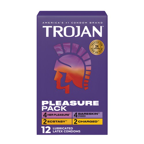 Condones Trojan Pleasure - Caja Asst. de 12